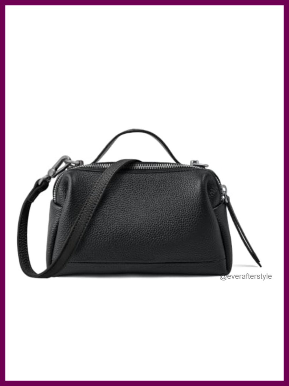 Full Grain Leather Crossbody Bag Convertible Shoulder Handbag Purse